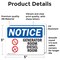 Signmission Generator Room Diesel Fuel Sign With Symbol, 5 in W x Rectangle, Vinyl Decal OS-2PACK-NS-D-35-L-13100 - alternate 5